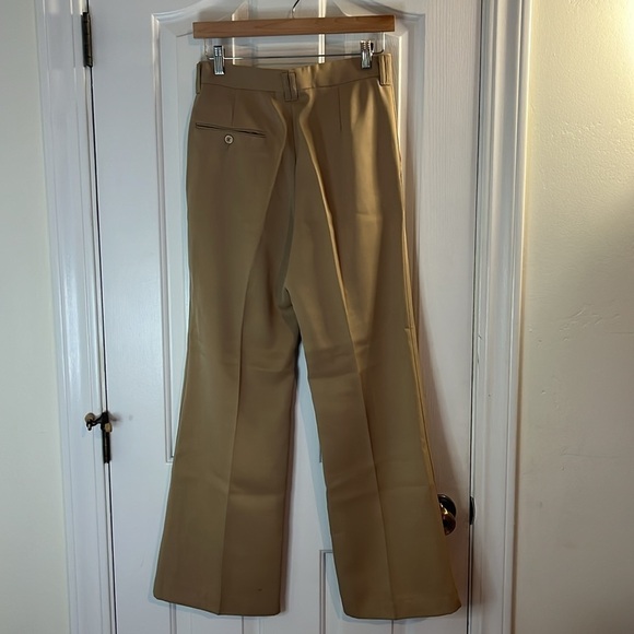 Vintage Levi's X Wildfire | 1970s Tan Flare Trouser Slacks Size 28/6 - Picture 4 of 9